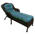 thumbnail image 1 of Blazing Needles 74-inch by 19-inch U-shaped Outdoor Patterned Polyester Chaise Lounge Cushion, 1 of 3