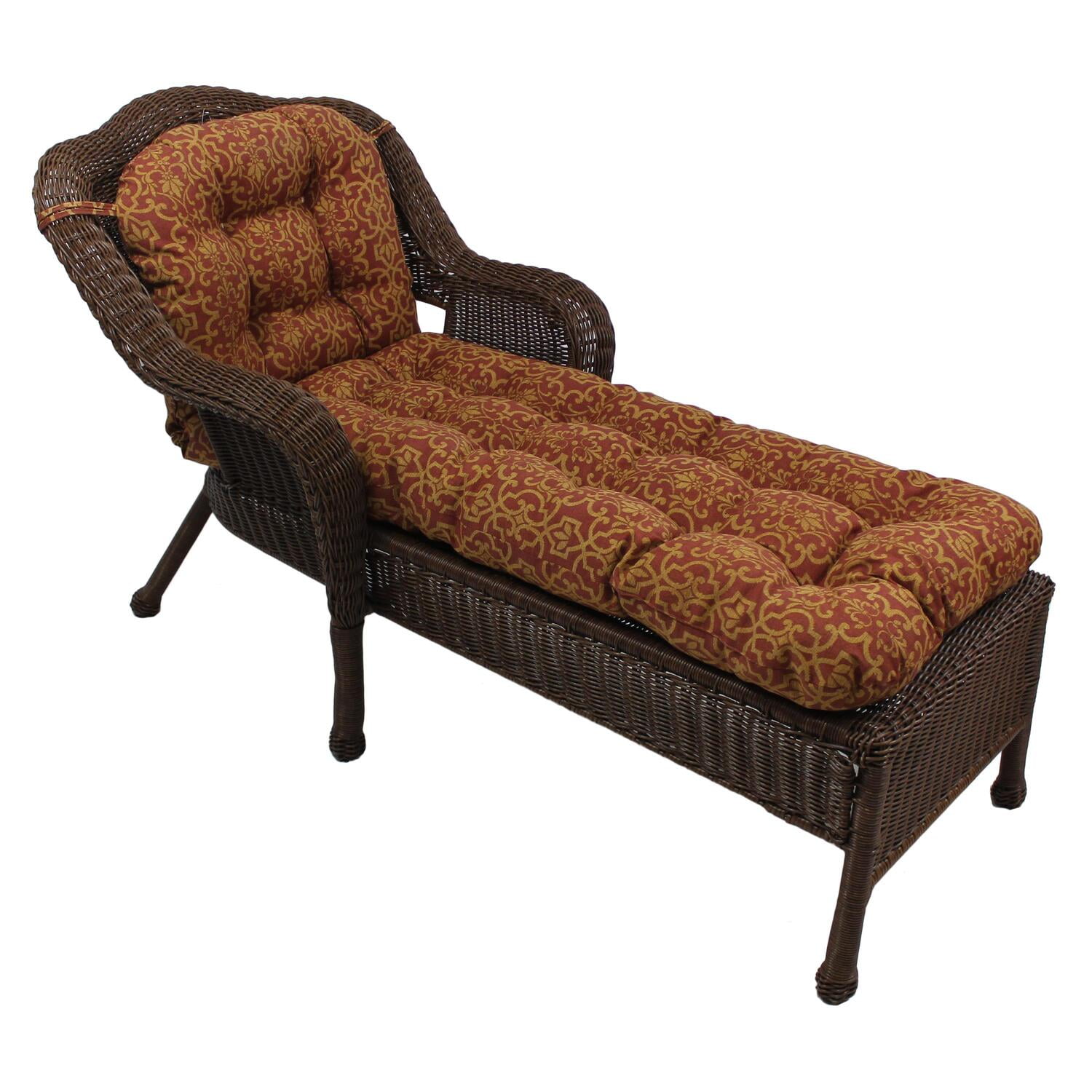 Blazing Needles 69-inch by 19-inch U-Shaped Outdoor Tufted Chaise ...