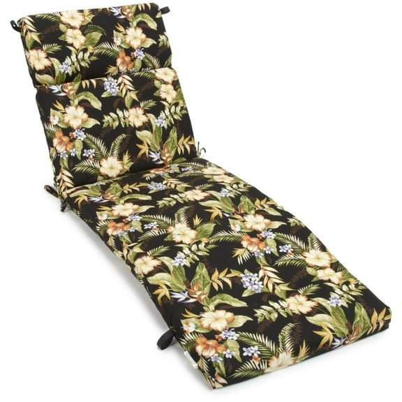 Blazing Needles 72-inch by 24-inch Patterned Polyester Outdoor Chaise Lounge Cushion