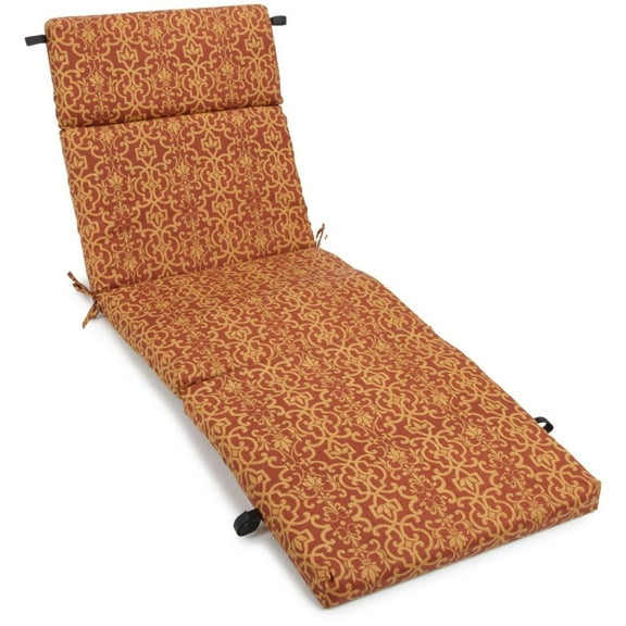 Blazing Needles 72-inch by 24-inch Patterned Polyester Outdoor Chaise Lounge Cushion