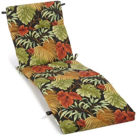 Blazing Needles 72-inch by 24-inch Patterned Polyester Outdoor Chaise Lounge Cushion
