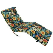 Blazing Needles 72-inch by 24-inch Patterned Polyester Outdoor Chaise Lounge Cushion