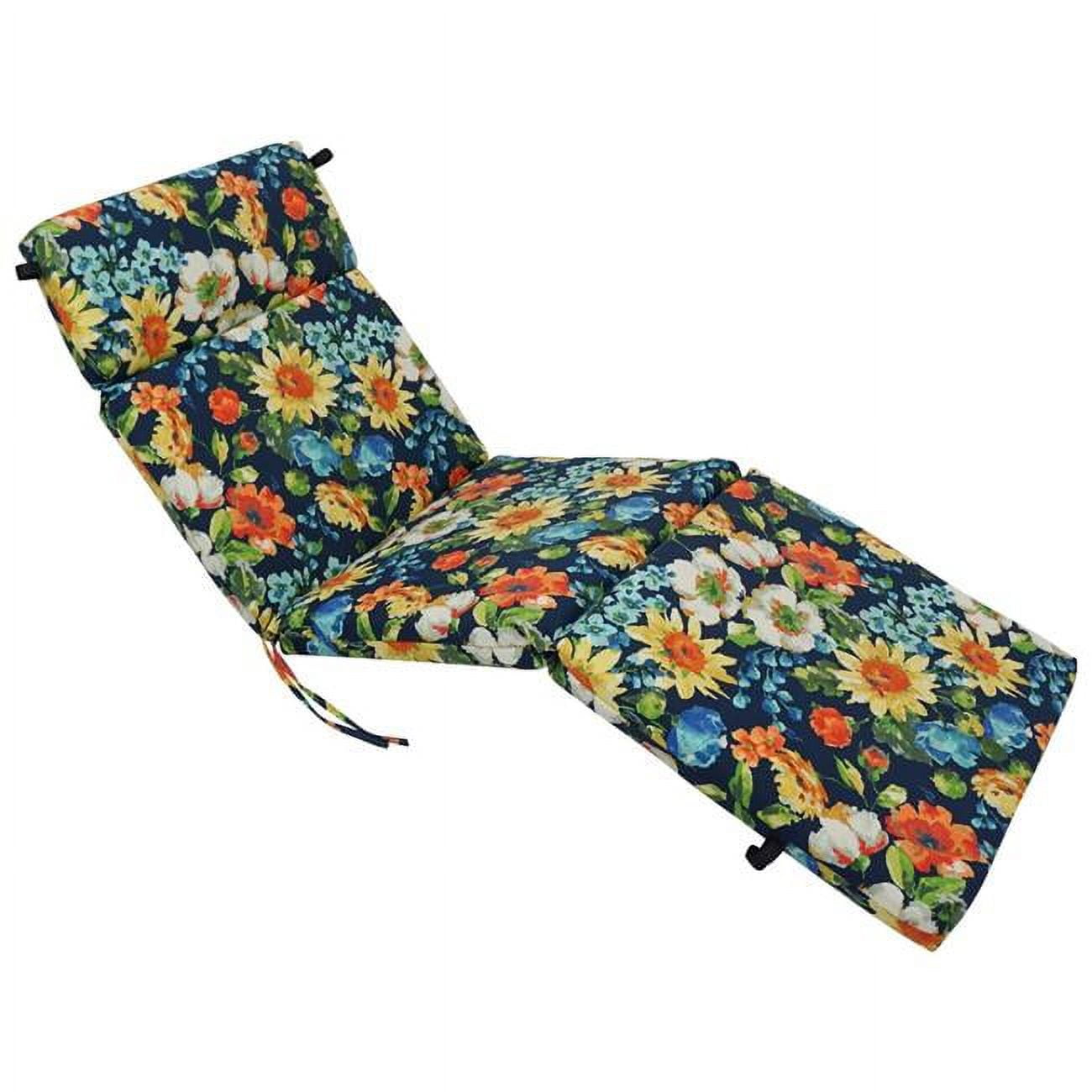 Blazing Needles Outdoor Chaise Lounge Cushion, 72" x 24", Alfinia ...