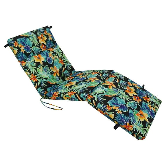 Blazing Needles 72-inch by 24-inch Patterned Polyester Outdoor Chaise Lounge Cushion