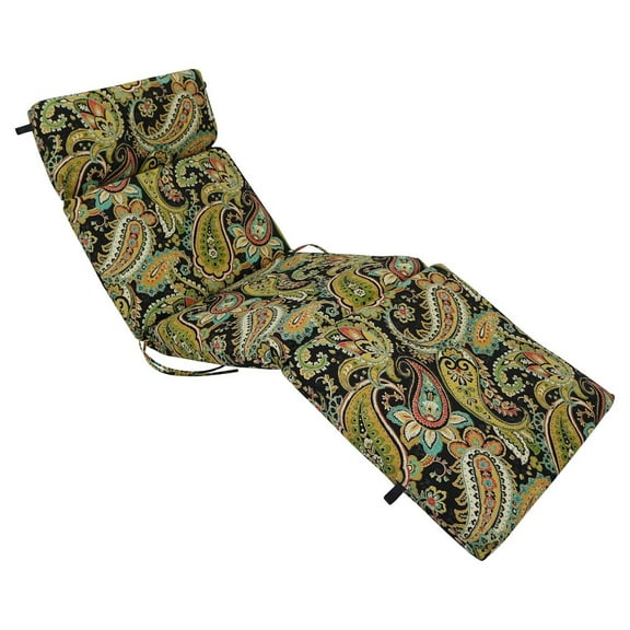 Blazing Needles 72-inch by 24-inch Patterned Polyester Outdoor Chaise Lounge Cushion