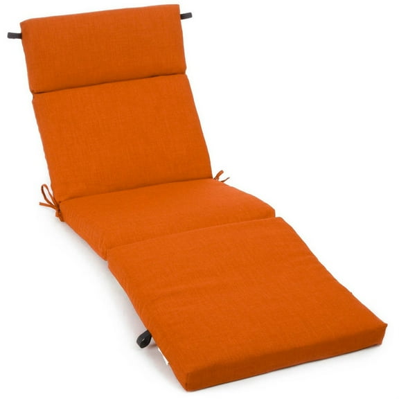 Blazing Needles Outdoor Chaise Lounge Cushion, 72-Inches, Tangerine Dream