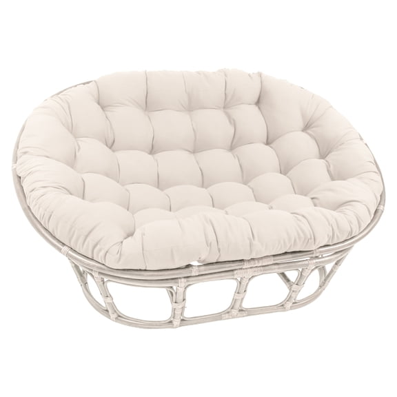 Blazing Needles 78-inch by 58-inch Solid Twill Double Papasan Cushion - Natural