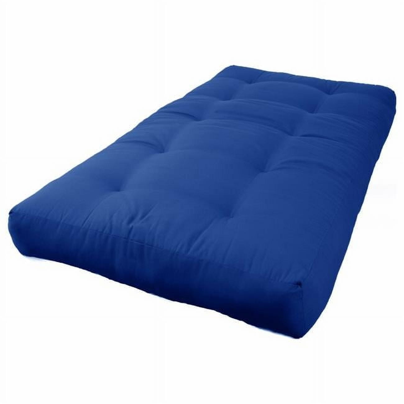 Royal Blue Twin Size 8-Inch Twill Futon Mattress