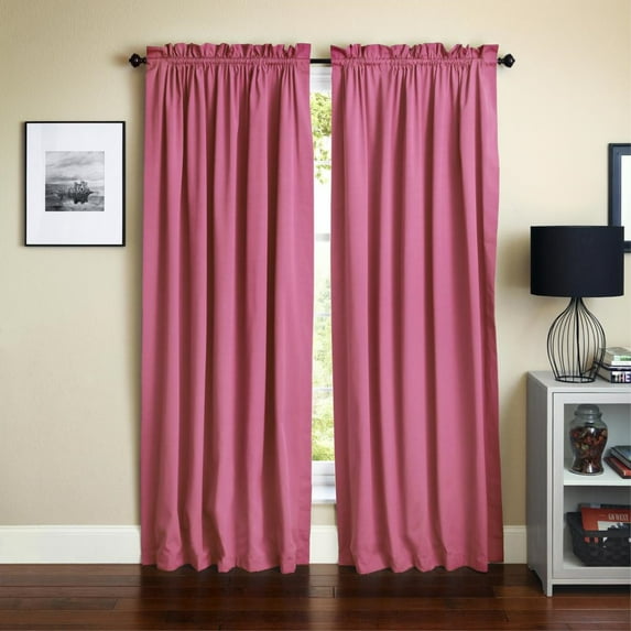 Blazing Needles 84-inch by 52-inch Twill Curtain Panels (Set of 2)