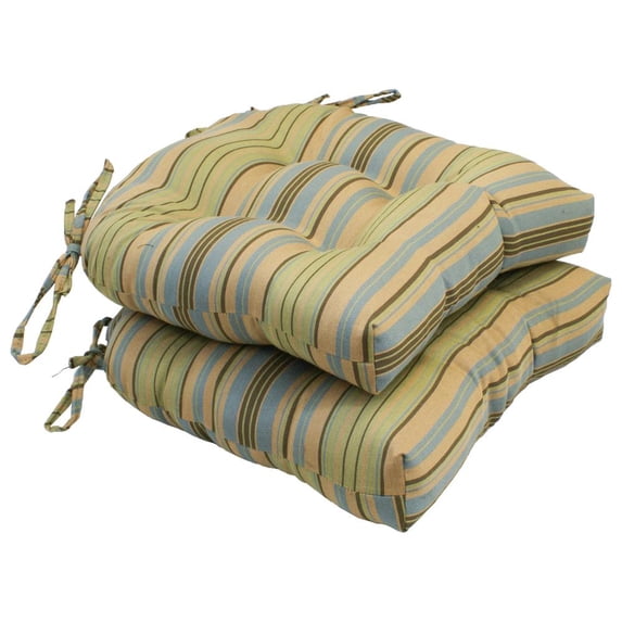 Blazing Needles 16-inch U-shaped Tufted Chair Cushions (Set of 2) 916X16US-T-2CH-ID-064