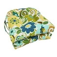 thumbnail image 1 of Blazing Needles 916X16US-T-2CH-REO-43 16 in. Spun Polyester Patterned Outdoor U-Shaped Tufted Chair Cushions, Rolling Mead-Veranda Cosmo - Set of 2, 1 of 4