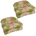 thumbnail image 1 of Blazing Needles 93184-4CH-OD-142 19 in. U-Shaped Dining Chair Cushions, Eastbluff Coral - Set of 4, 1 of 3