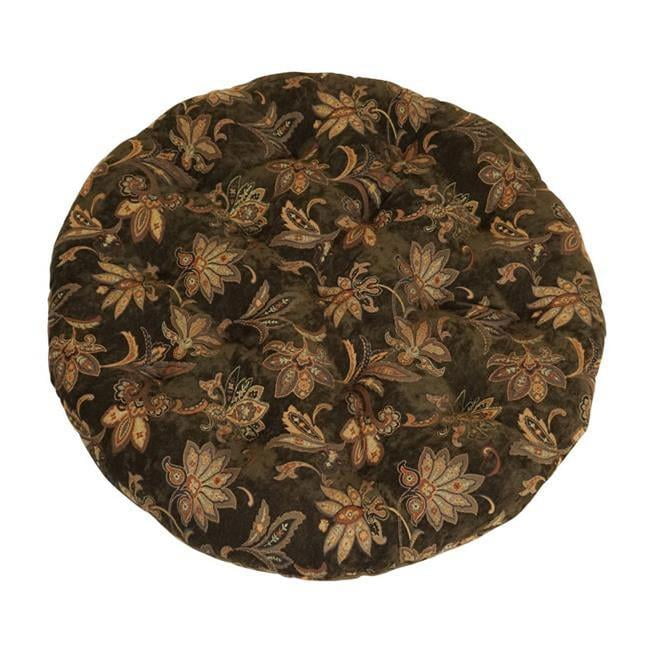 Brown Floral 48" Jacquard Chenille Papasan Cushion