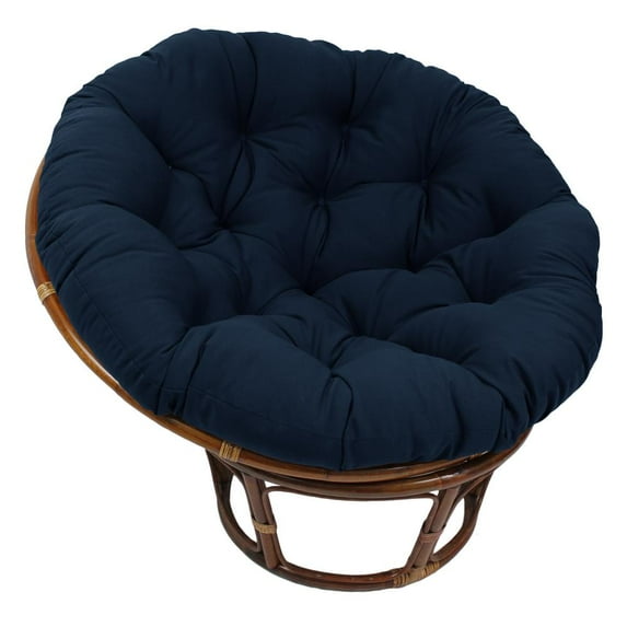 Blazing Needles 93302-TW-NV 48 in. Solid Twill Papasan Cushion, Navy