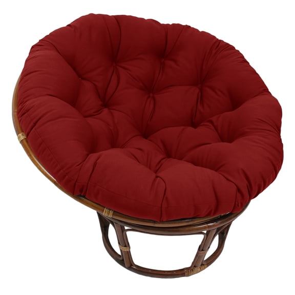 Blazing Needles 48-inch Solid Twill Papasan Cushion - Ruby Red