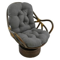 48-inch by 24-inch Solid Micro Suede Swivel Rocker Cushion - Grey