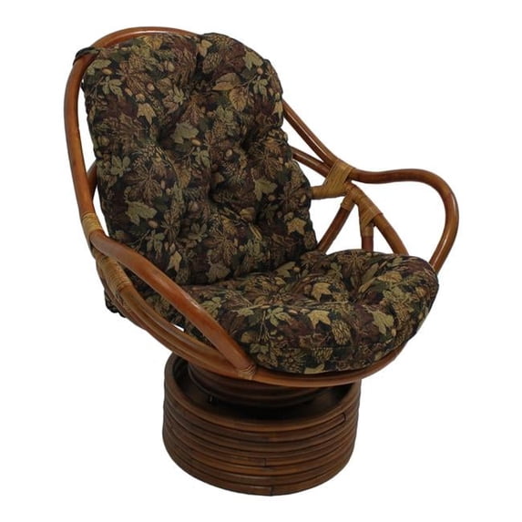 Blazing Needles 93310-TP-52 48 x 24 in. Patterned Tapestry Swivel Rocker Cushion, Autumn Harvest