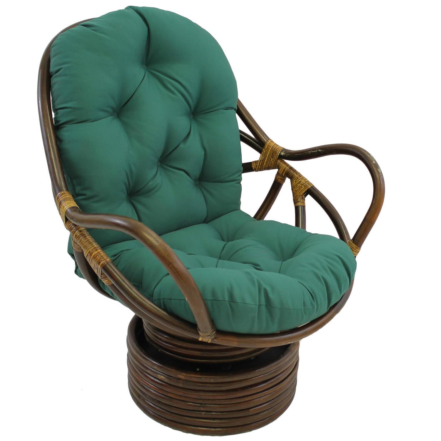 Forest Green Twill Swivel Rocker Cushion, 48" x 24"