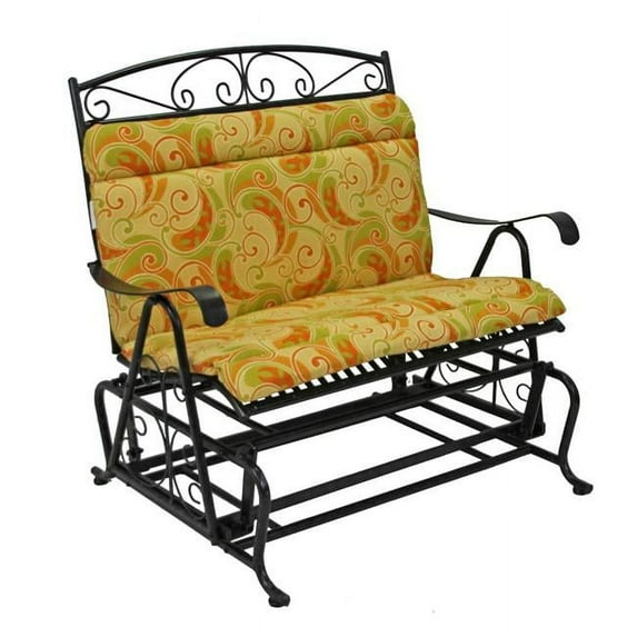 Blazing Needles 93458-REO-25 Outdoor Loveseat Glider Cushion, Barclay Terrace Honey