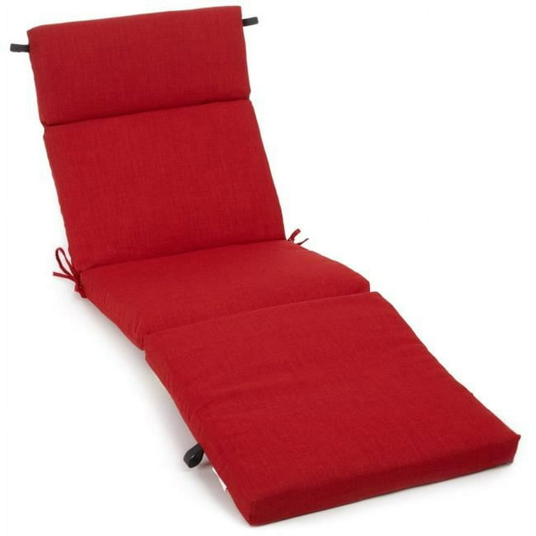 Blazing Needles 93475 REO SOL 04 72 x 24 in. Solid Polyester Outdoor Chaise Lounge Cushion Paprika
