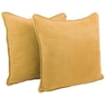 thumbnail image 1 of Blazing Needles 25-inch Double-corded Solid Microsuede Square Floor Pillows with Inserts (Set of 2) 9813-CD-S2-MS-LM, 1 of 2
