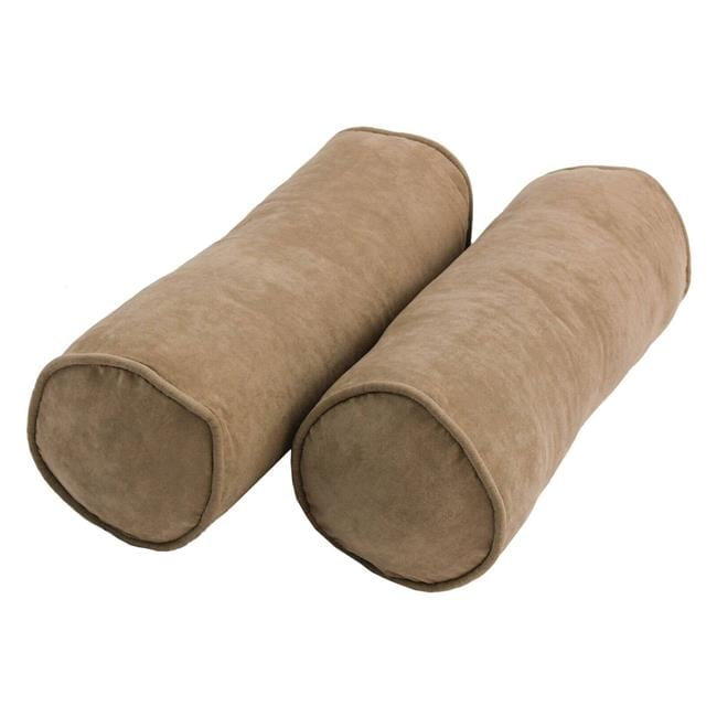 Java Microsuede Double-Corded Bolster Pillow Set