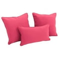 thumbnail image 1 of Blazing Needles 9817-CD-S3-TW-PK Double-Corded Solid Twill Throw Pillows with Inserts, Hot Pink - Set of 3, 1 of 10