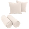 thumbnail image 1 of Blazing Needles 9818-S4-CD-TW-EG Double-Corded Solid Twill Throw Pillows with Inserts (Set of 4), Natural, 1 of 2