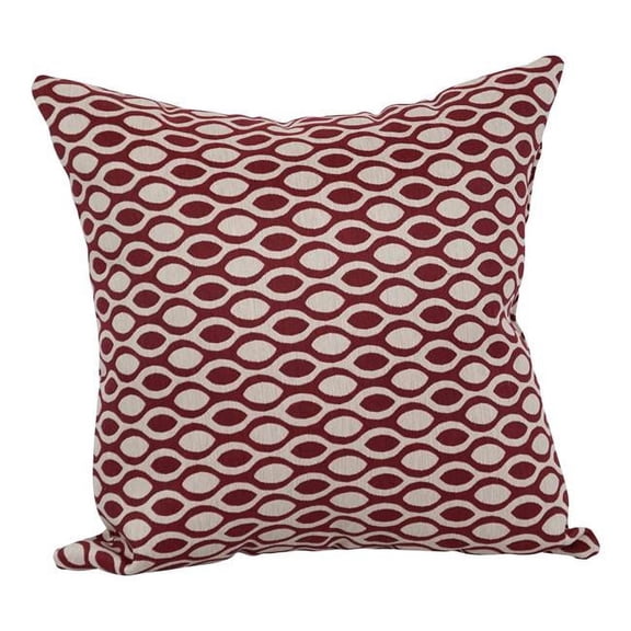 Blazing Needles 9910-S1-ID-118 17 in. Jacquard Throw Pillows with Inserts, Ozero Wine