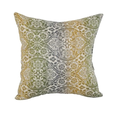 Blazing Needles 9910-S1-PO-009 17 in. Square Premium Polyester Outdoor Throw Pillow, Festive Patina