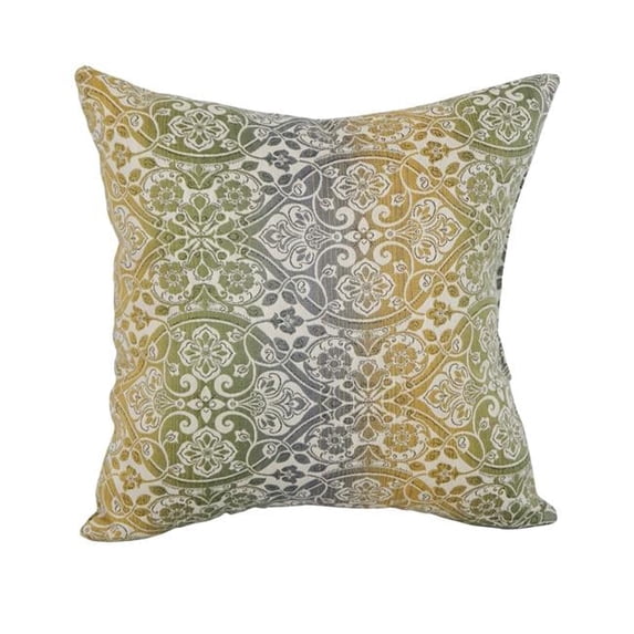 Blazing Needles 9910-S1-PO-009 17 in. Square Premium Polyester Outdoor Throw Pillow, Festive Patina