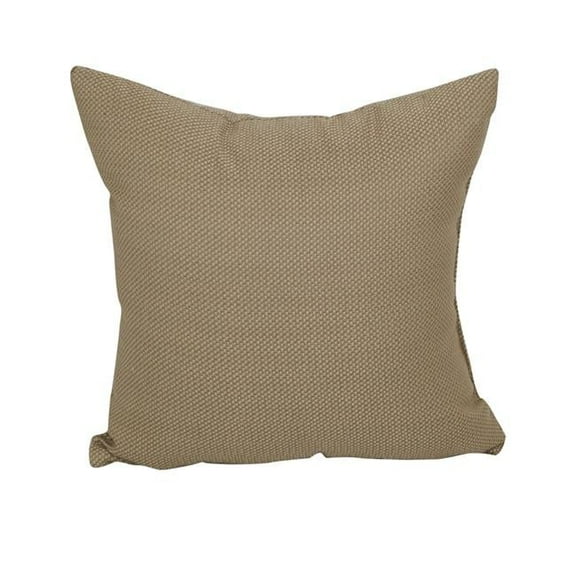 Blazing Needles 9910-S1-PO-012 17 in. Square Premium Polyester Outdoor Throw Pillow, Pinehurst Cafe