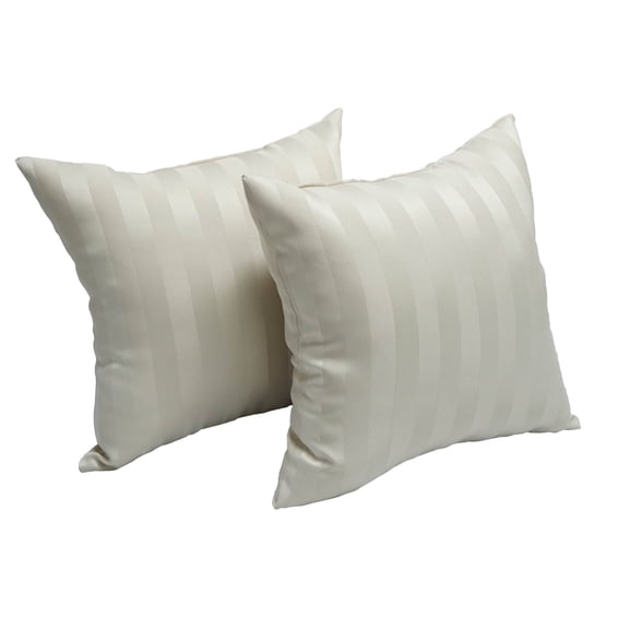 Blazing Needles Shimmer Cream 17-inch Accent Throw Pillow (Set of 2)