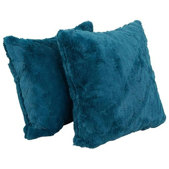 Blazing Needles 9910-S2-ID-156 17 in. Jacquard Throw Pillows with Inserts, Naples Caspia - Set of 2