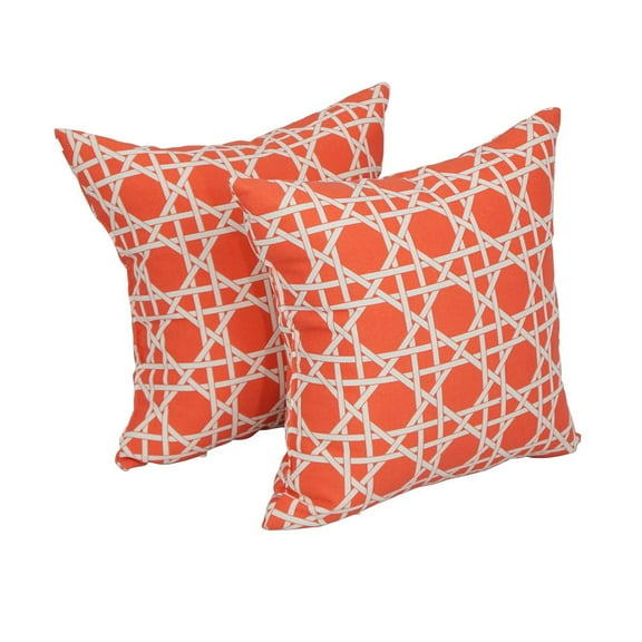 Blazing Needles 17-inch Square Polyester Outdoor Throw Pillows (Set of 2) 9910-S2-OD-111