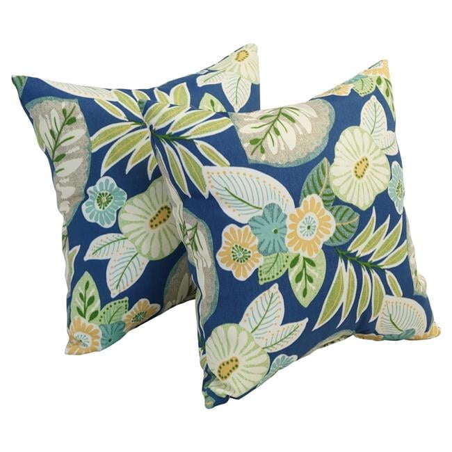 Marlow Pool Floral Square Polyester Outdoor Throw Pillows Set