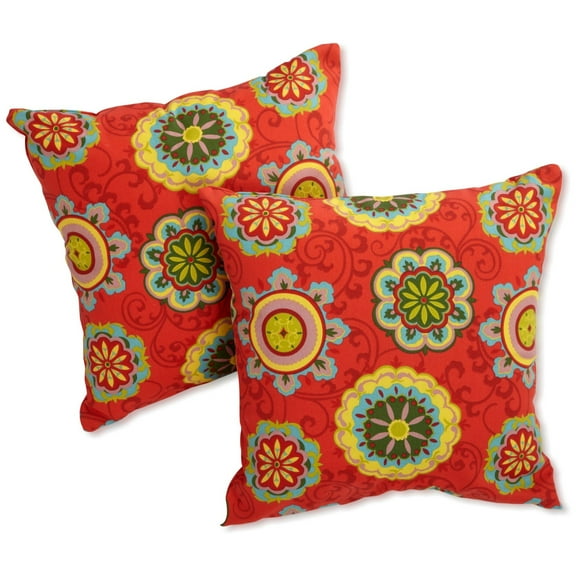 Blazing Needles 9910-S2-REO-41 9910-S2 Throw Pillow, 18", Farrington Terrace Grenadine
