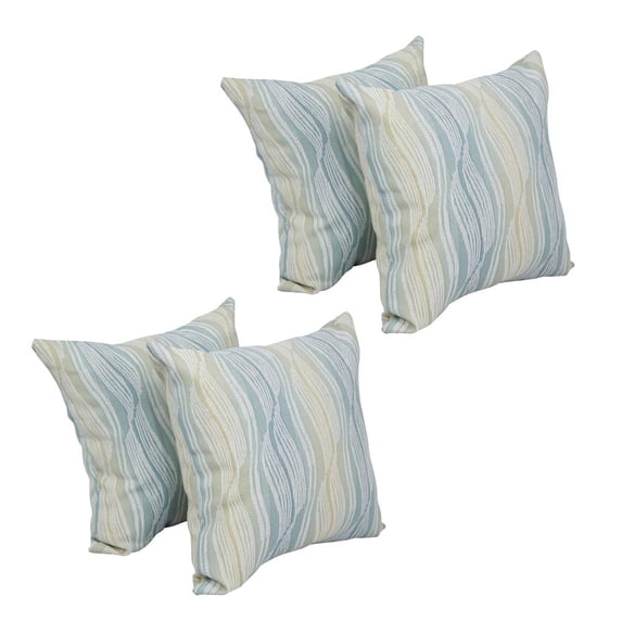 17-inch Jacquard Throw Pillows with Inserts (Set of 4) 9910-S4-ID-086