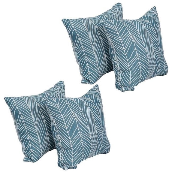 Blazing Needles 9910-S4-ID-138 17 in. Jacquard Throw Pillows with Inserts, Demeter Caspia - Set of 4
