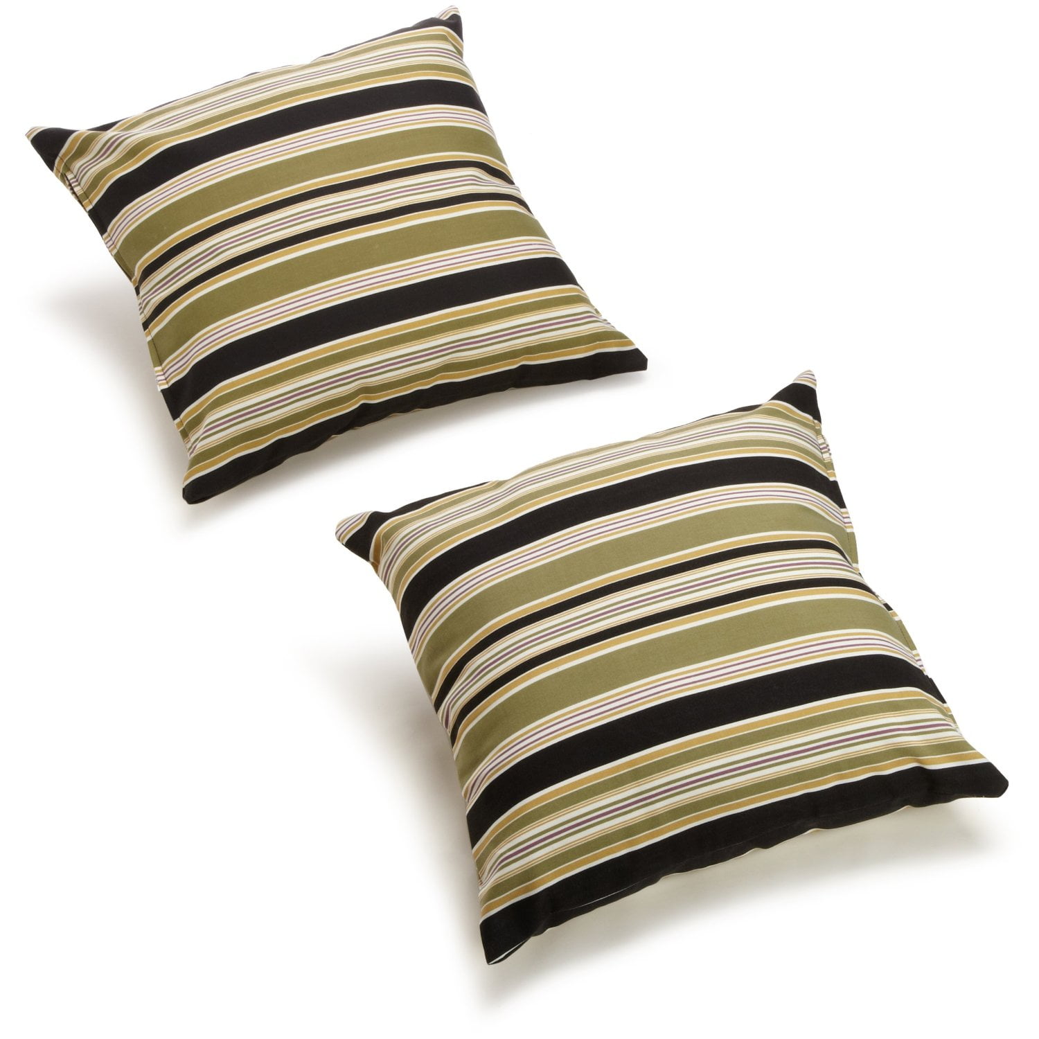 Blazing Needles 17 inch Outdoor Knife Edge Throw Pillows Set of 2 Freeport Ebony Walmart