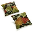 thumbnail image 1 of Blazing Needles 17-inch Outdoor Knife Edge Throw Pillows (Set of 2) - Tropique Raven, 1 of 4
