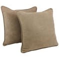 thumbnail image 1 of Blazing Needles Corded Microsuede Floor Pillows (Set of 2), 25", Java, 1 of 2
