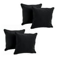 thumbnail image 1 of 18-inch Double-corded Solid Twill Square Throw Pillows with Inserts (Set of 4) 9810-CD-S4-TW-BK, 1 of 2
