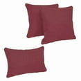 thumbnail image 1 of Blazing Needles Delaney 3-Piece Indoor/Outdoor Throw Pillow Set Merlot, 1 of 5