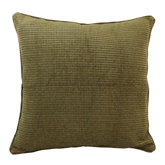 25-inch Double-corded Patterned Tapestry Square Floor Pillow with Insert, Gingham Brown