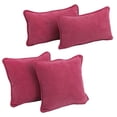 thumbnail image 1 of Blazing Needles 9819-CD-S4-MS-BB Double-Corded Solid Microsuede Throw Pillows with Inserts, Bery Berry - Set of 4, 1 of 2