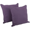 thumbnail image 1 of 25-inch Double-corded Solid Twill Square Floor Pillows with Inserts (Set of 2), Grape, 1 of 3