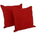 thumbnail image 1 of 25-inch Double-corded Solid Twill Square Floor Pillows with Inserts (Set of 2), Red, 1 of 2