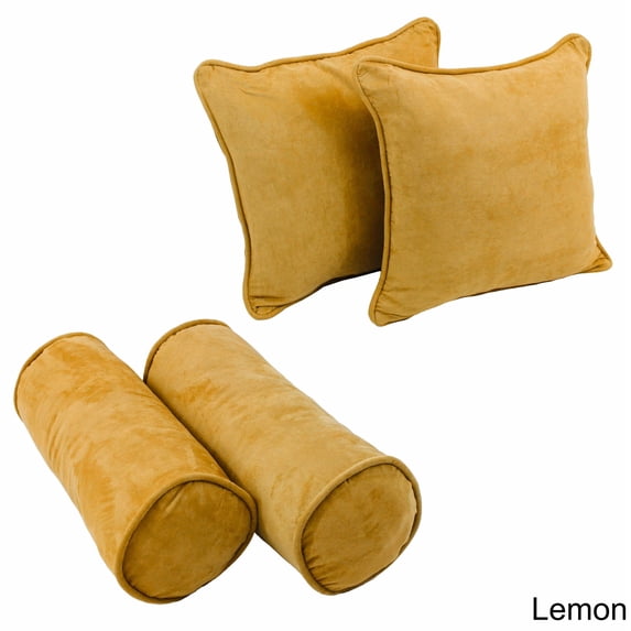 Blazing Needles Microsuede Throw Pillow Set (Set of 4)