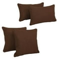 thumbnail image 1 of Blazing Needles Indoor/Outdoor Spun Polyester Throw Pillows (Set of 4) - Cocoa, 1 of 11